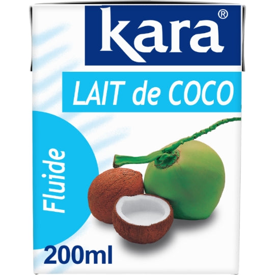 Lait de Coco Fluide KARA — La brique de 200 mL — Lot de 3